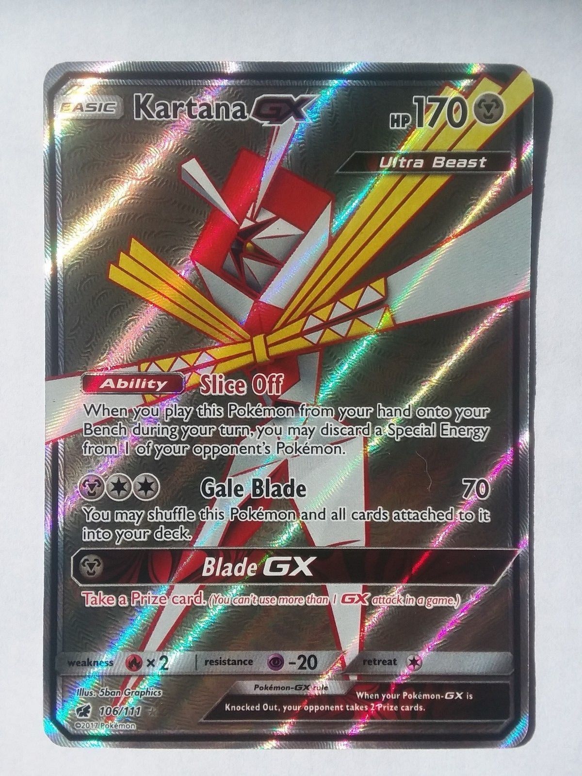 Kartana GX - 106/111 - Full Art Ultra Rare - Pokemon Singles