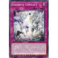 MP24-EN063 Favorite Contact Prismatic Secret Rare 1st Edition NM