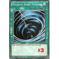 YU-GI-OH  3 x Mystical Space Typhoon Common (various Set)