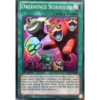 YUGIOH LVAL-EN088 Obedience Schooled Super Rare 1st Edition Mint