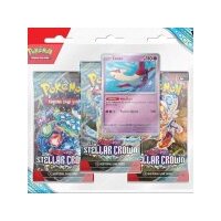 POKEMON TCG Scarlet & Violet 7 Stellar Crown Three Booster Blister PAIR