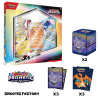 Pokemon TCG Prismatic Evolutions Poster Box + Accessory Bundle