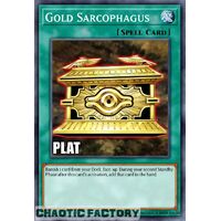 Platinum Secret Rare RA02-EN052 Gold Sarcophagus 1st Edition NM