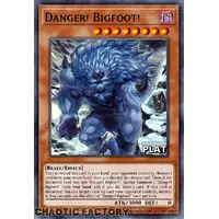 RA03-EN019 Danger! Bigfoot! (alternate artwork) Platinum Secret Rare 1st Edition NM