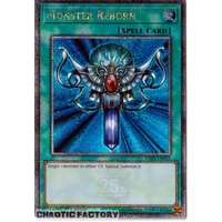 RA03-EN052 Monster Reborn Quarter Century Secret Rare 1st Edition NM