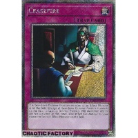 RA03-EN105 Ceasefire Platinum Secret Rare 1st Edition NM