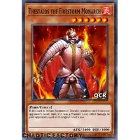 RA03-EN143 Thestalos the Firestorm Monarch Quarter Century Secret Rare 1st Edition NM