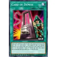 RA03-EN265 Card Of Demise Quarter Century Secret Rare 1st Edition NM