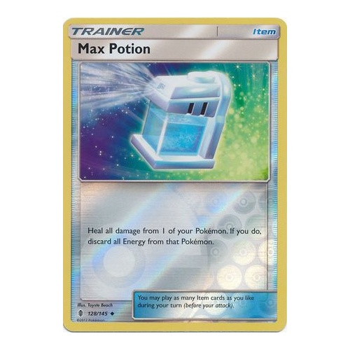 Pokemon TCG Max Potion - 128/145 - Uncommon Reverse Holo - Sun & Moon: Guardians Rising