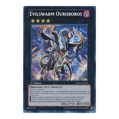 Evilswarm Ouroboros - HA07-EN065 - Secret Rare 1st Edition NM