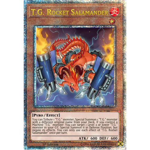 Quarter Century Secret Rare AGOV-EN003 T.G. Rocket Salamander 1st Edition NM