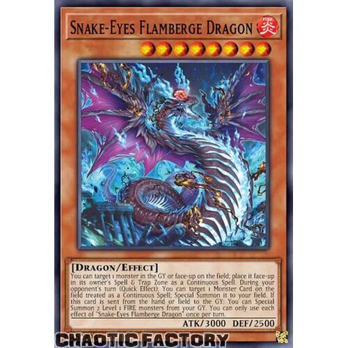 AGOV-EN010 Snake-Eyes Flamberge Dragon Secret Rare 1st Edition NM