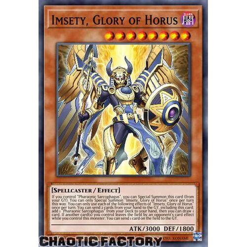 AGOV-EN011 Imsety, Glory of Horus Secret Rare 1st Edition NM