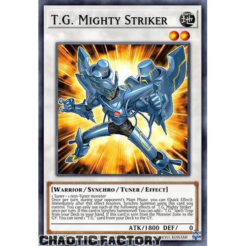 AGOV-EN034 T.G. Mighty Striker Super Rare 1st Edition NM