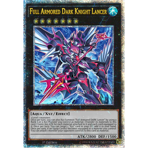 Quarter Century Secret Rare AGOV-EN041 Full Armored Dark Knight Lancer 1st Edition NM