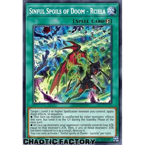 AGOV-EN055 Sinful Spoils of Doom - Rciela Common 1st Edition NM