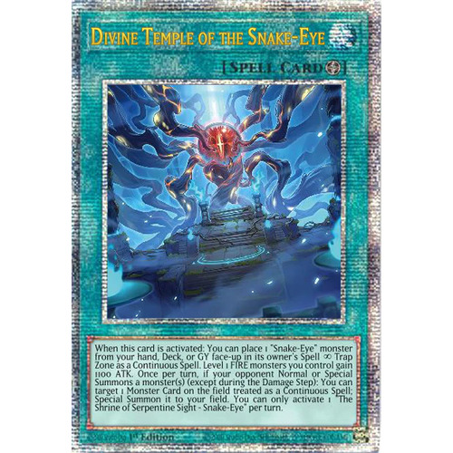 Quarter Century Secret Rare AGOV-EN056 Divine Temple of the Snake-Eye 1st Edition NM