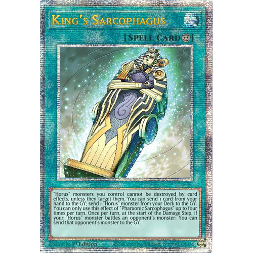 Quarter Century Secret Rare AGOV-EN058 King's Sarcophagus 1st Edition NM