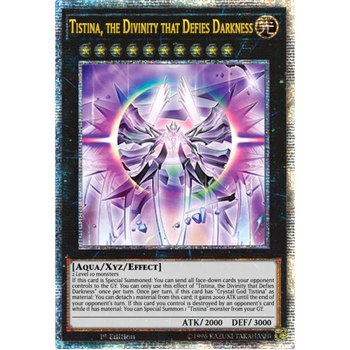 Quarter Century Secret Rare AGOV-EN089 Tistina, the Divinity that Defies Darkness 1st Edition NM