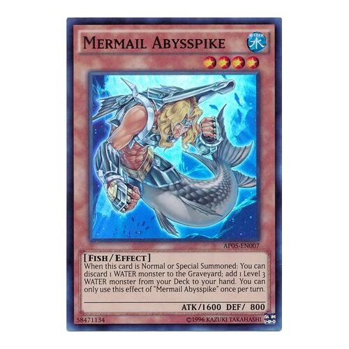 Mermail Abysspike - AP05-EN007 - Super Rare NM