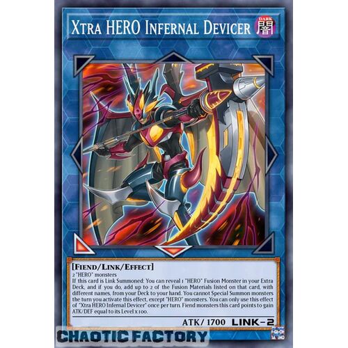 BLC1-EN009 Xtra HERO Infernal Devicer Secret Rare 1st Edition NM