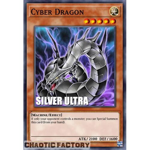 SILVER ULTRA RARE BLC1-EN021 Cyber Dragon (alternate art) 1st Edition NM