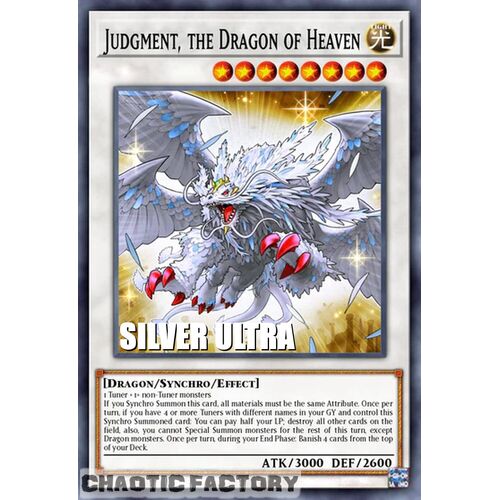 SILVER ULTRA RARE BLC1-EN046 Judgment, the Dragon of Heaven 1st Edition NM