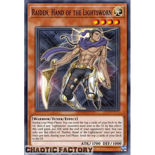 BLC1-EN060 Raiden, Hand of the Lightsworn Common 1st Edition NM