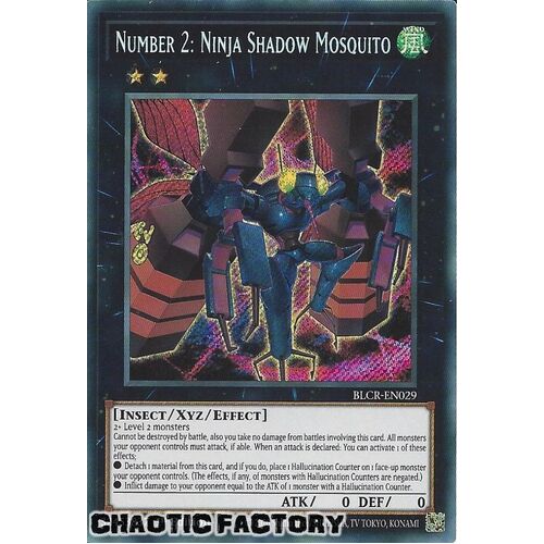 BLCR-EN029 Number 2: Ninja Shadow Mosquito Secret Rare 1st Edition NM