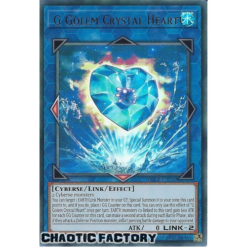 BLCR-EN042 G Golem Crystal Heart Ultra Rare 1st Edition NM