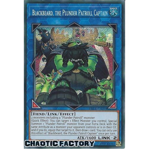 BLCR-EN094 Blackbeard, the Plunder Patroll Captain Secret Rare 1st Edition NM