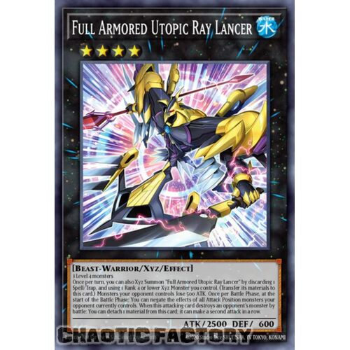 BLTR-EN003 Full Armored Utopic Ray Lancer Secret Rare 1st Edition NM