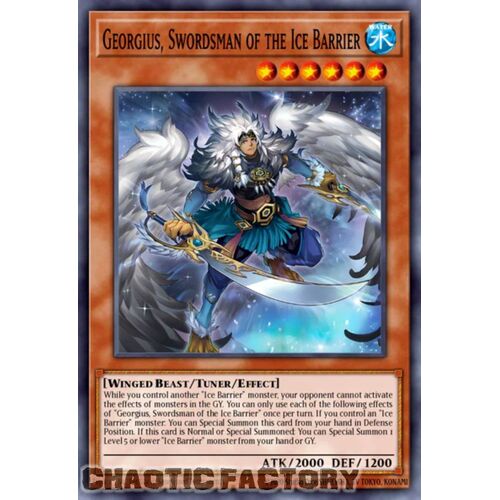 BLTR-EN006 Georgius, Swordman of the Ice Barrier Secret Rare 1st Edition NM