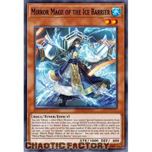 BLTR-EN007 Mirror Mage of the Ice Barrier Secret Rare 1st Edition NM