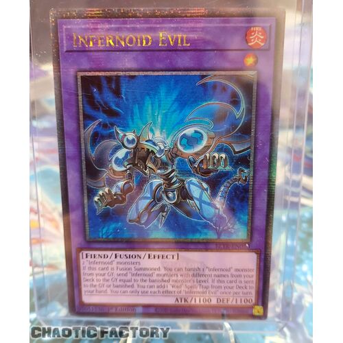 Quarter Century Secret Rare BLTR-EN013 Infernoid Evil 1st Edition NM