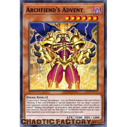 BLTR-EN046 Archfiend's Advent Secret Rare 1st Edition NM