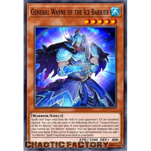 BLTR-EN073 General Wayne of the Ice Barrier Ultra Rare 1st Edition NM