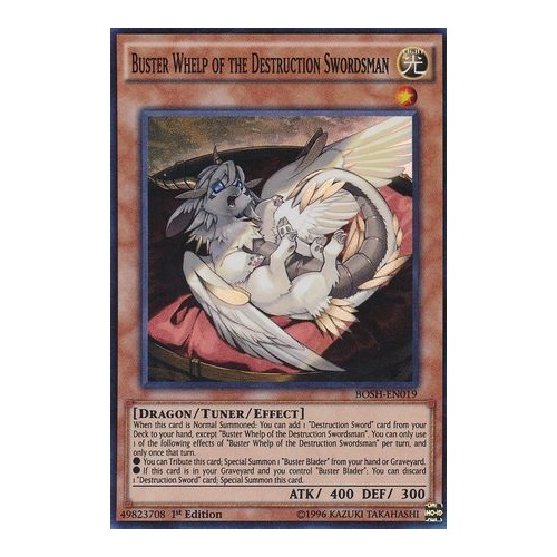 Buster Whelp of the Destruction Swordsman BOSH-EN019 Super Rare 1st Edition NM