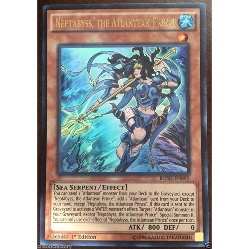 Neptabyss, The Atlantean Prince BOSH-EN092 Ultra Rare 1st Edition NM