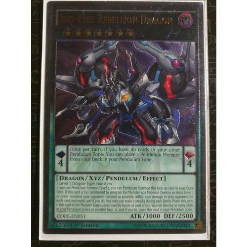 Ultimate Rare - Odd-Eyes Rebellion Dragon - CORE-EN051 1st Edition nm