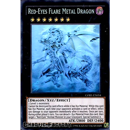 Red-Eyes Flare Metal Dragon - CORE-EN054 - Ghost Rare 1st Edition NM