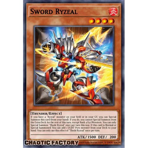 CRBR-EN001 Sword Ryzeal Ultra Rare 1st Edition NM