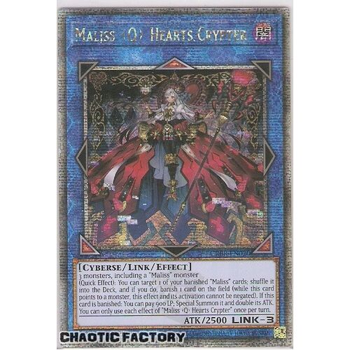 CRBR-EN020 Maliss Q Hearts Crypter Quarter Century Secret Rare 1st Edition NM