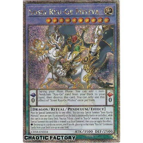 CRBR-EN034 Sosei Ryu-Ge Mistva QUARTER CENTURY SECRET Rare 1st Edition NM