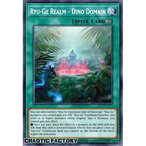 CRBR-EN037 Ryu-Ge Realms - Dino Domains Super Rare 1st Edition NM