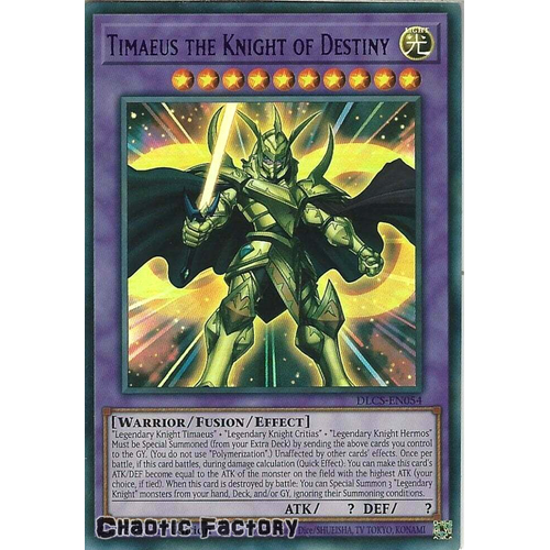 DLCS-EN054 Timaeus the Knight of Destiny PURPLE Ultra Rare 1st Edition NM