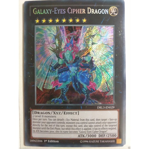 DRL3-EN029 Galaxy-Eyes Cipher Dragon 1st Edition NM Secret rare