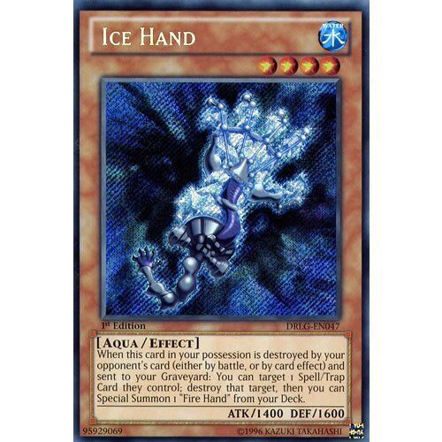 Ice Hand - DRLG-EN047 - Secret Rare 1st Edition NM