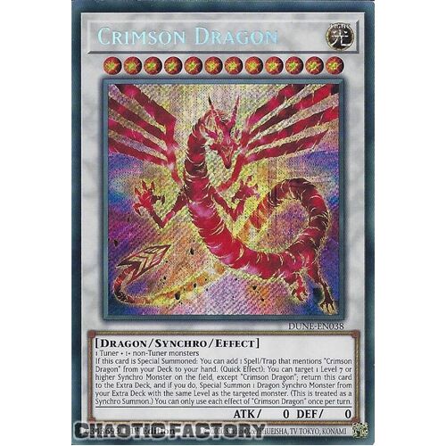 DUNE-EN038 Crimson Dragon Secret Rare 1st Edition NM