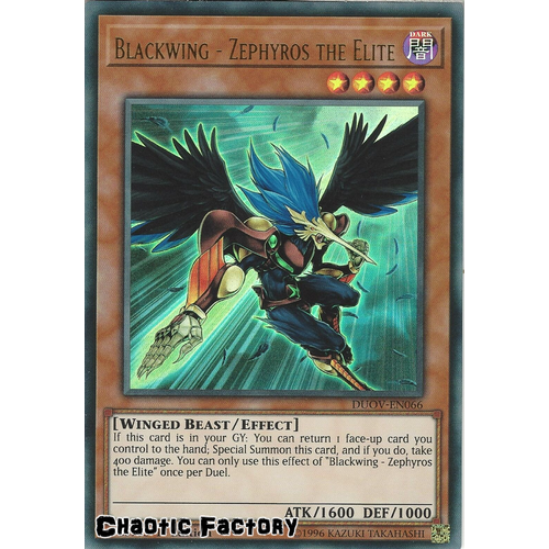 DUOV-EN066 Blackwing - Zephyros the Elite Ultra Rare 1st Edition NM